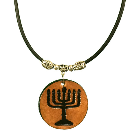 Judaica - Menorah Necklace